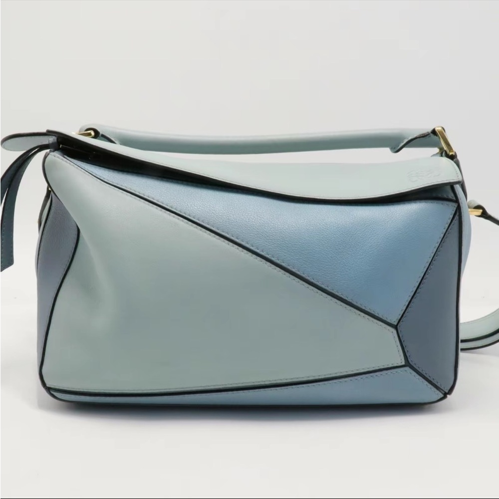 Loewe Light Blue Puzzle Medium Bag